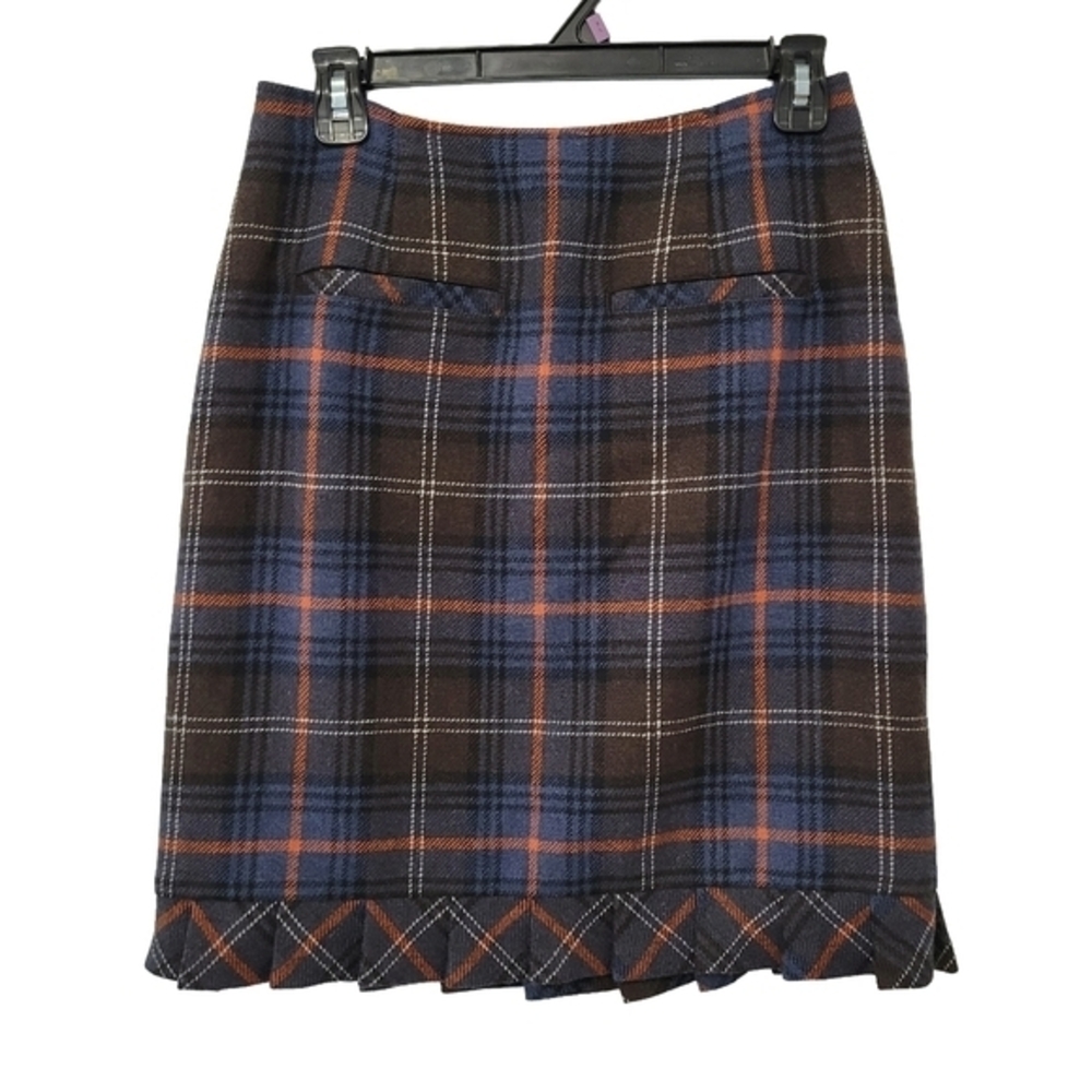 Cabi‎ Chilly Chantilly Heritage Plaid Skirt Size 6 Preppy Dark Academia Twee